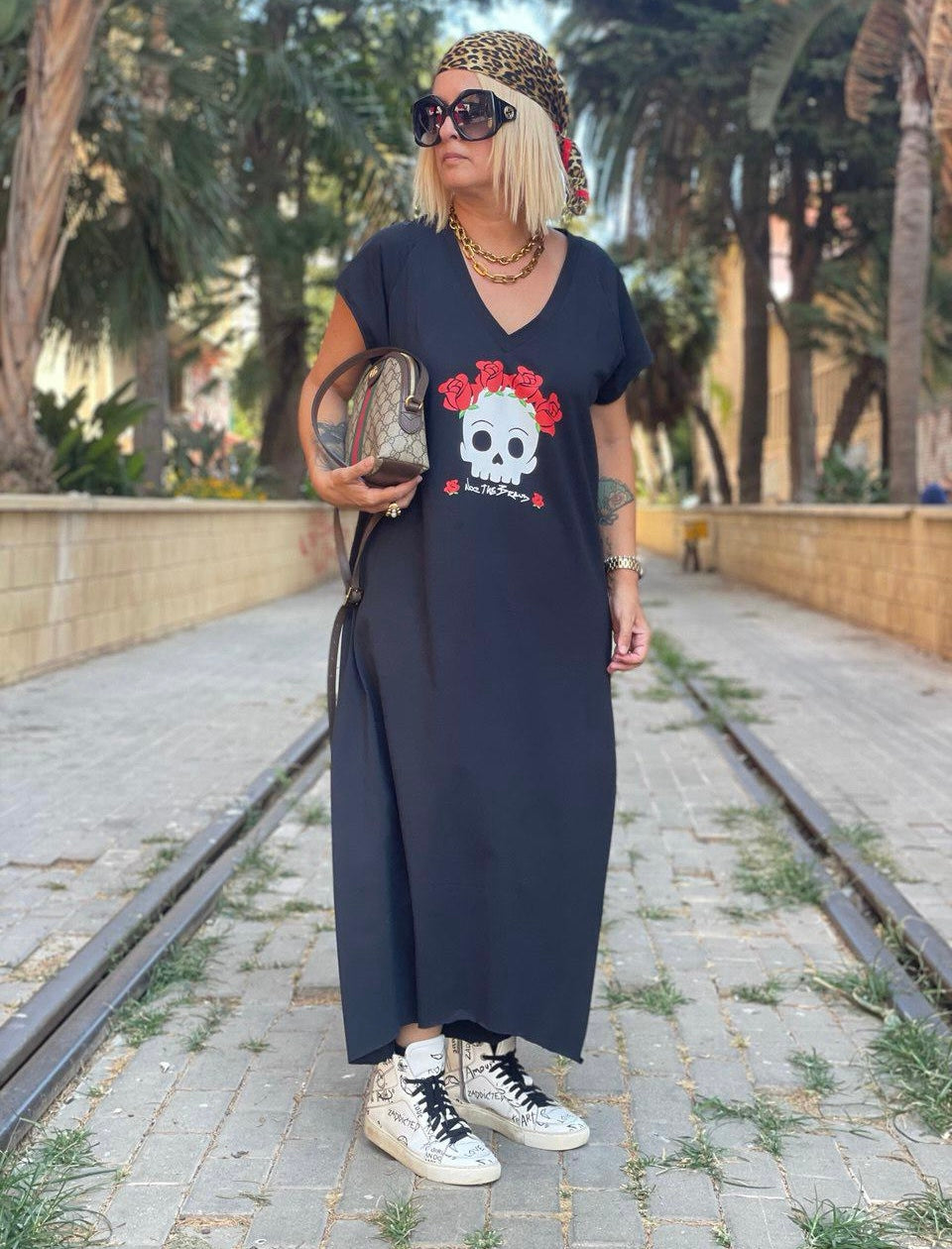 Vestido Flower skull