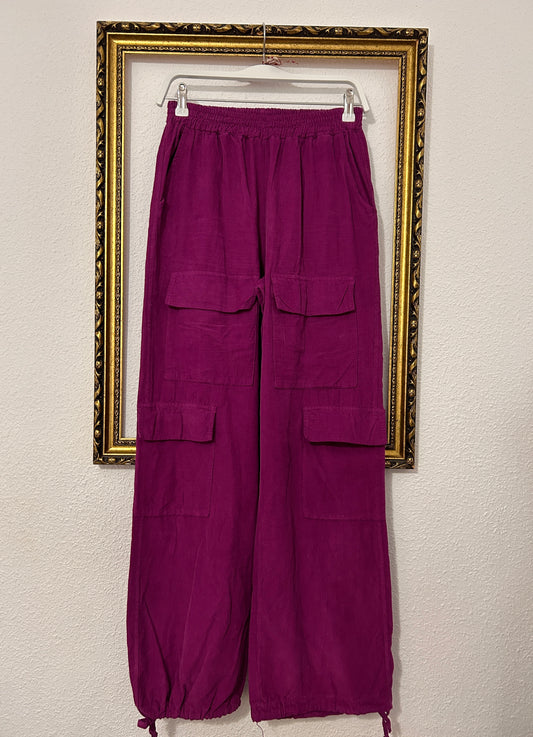 Pantalón cargo buganvilla