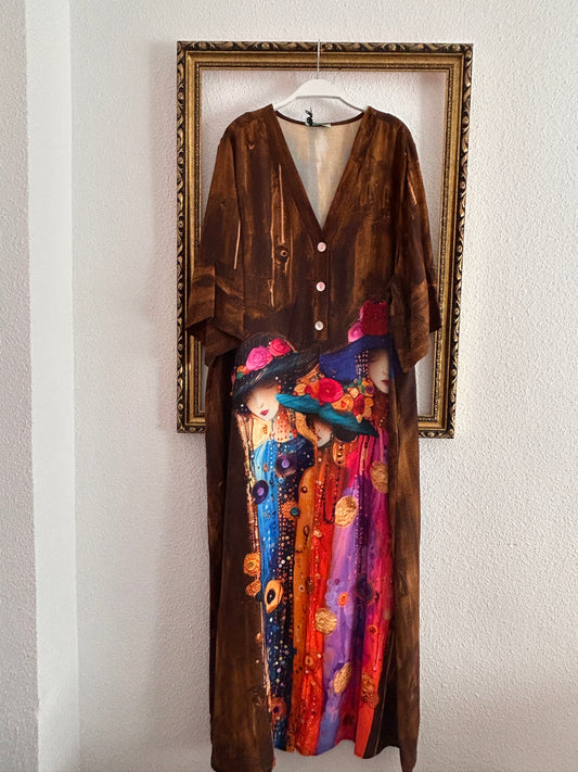 Vestido Lienzo marron