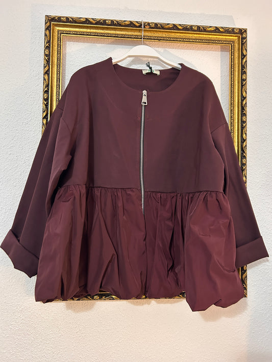 ChaquetaTafetán berenjena